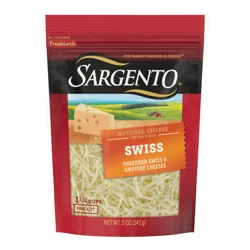 Sargento Shredded Swiss Natural Cheese, 5 oz.