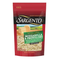 Sargento Shredded Mozzarella & Provolone with Natural Smoke Flavor Natural Cheeses, 16 oz.