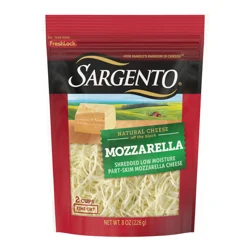 Sargento Shredded Mozzarella Natural Cheese, Fine Cut, 8 oz.