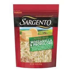 Sargento Shredded Mozzarella & Provolone Natural Cheeses, 8 oz.