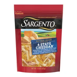 Sargento Shredded 4 State Cheddar Natural Cheese, 7.5 oz.