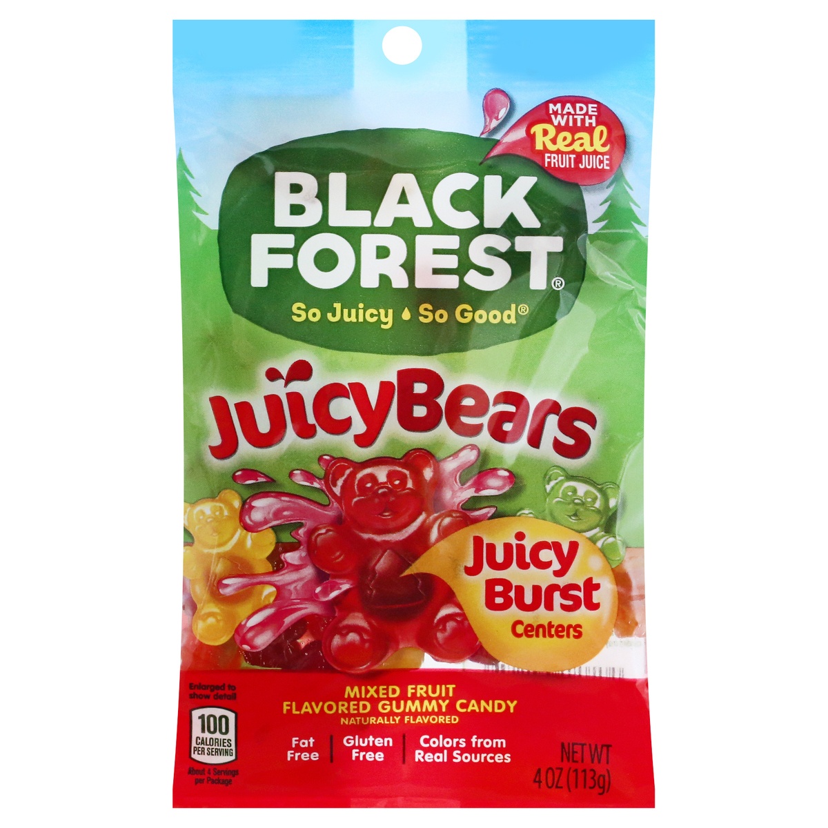 slide 1 of 1, Black Forest Juicy Bears Mixed Fruit Flavored Gummy Candy, 4 oz