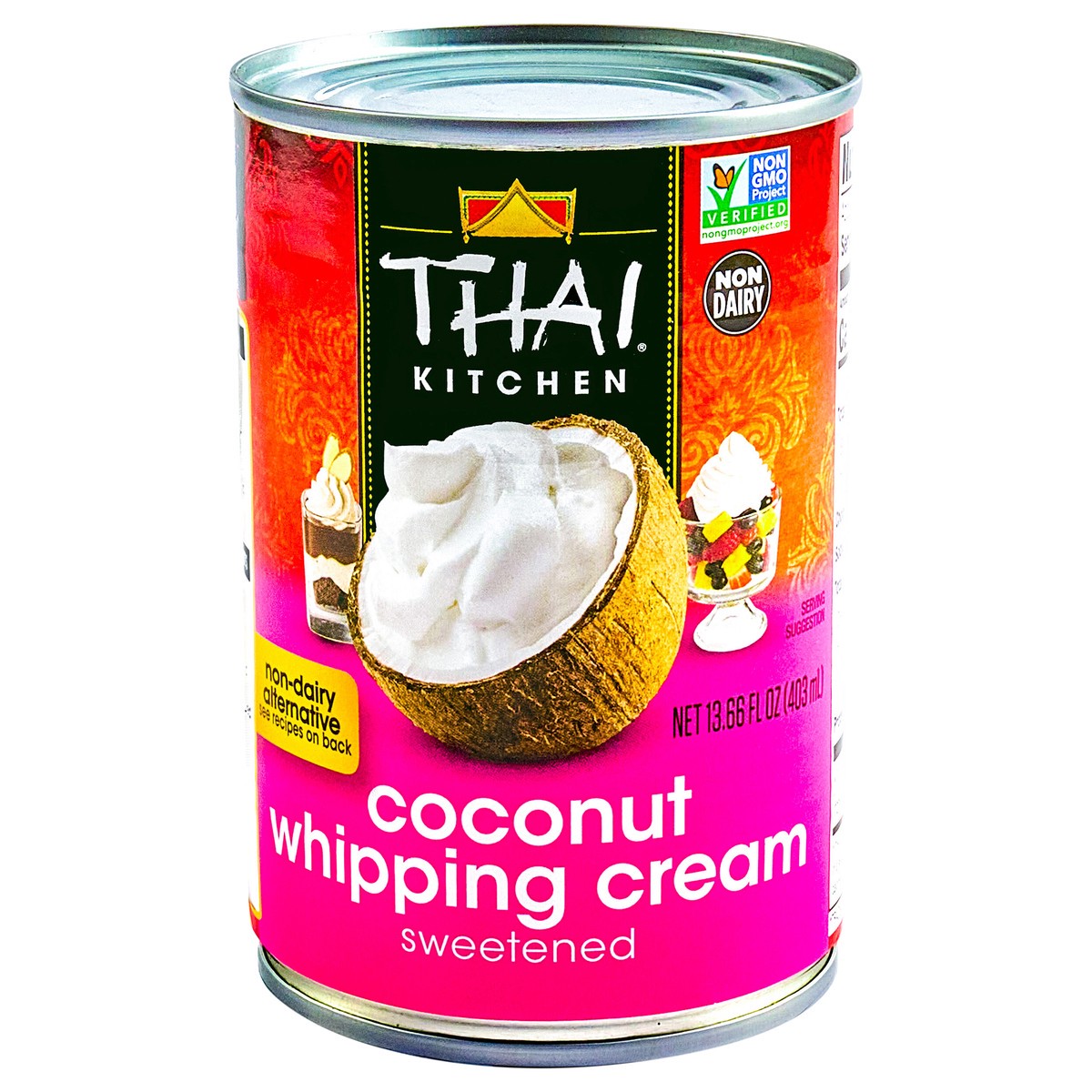 slide 1 of 13, Thai Kitchen Sweetened Coconut Whipping Cream, 13.660 fl oz, 13.66 fl oz