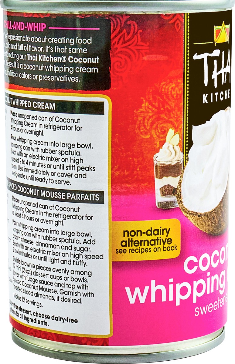 slide 11 of 13, Thai Kitchen Sweetened Coconut Whipping Cream, 13.660 fl oz, 13.66 fl oz