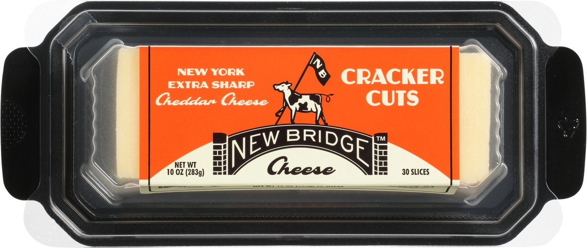 slide 7 of 9, New Bridge Cheese, Cracker Cuts, Cheddar Cheese, New York Extra Sharp, 10 oz