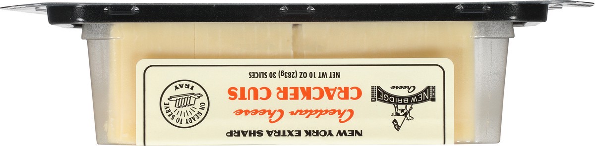 slide 6 of 9, New Bridge Cheese, Cracker Cuts, Cheddar Cheese, New York Extra Sharp, 10 oz