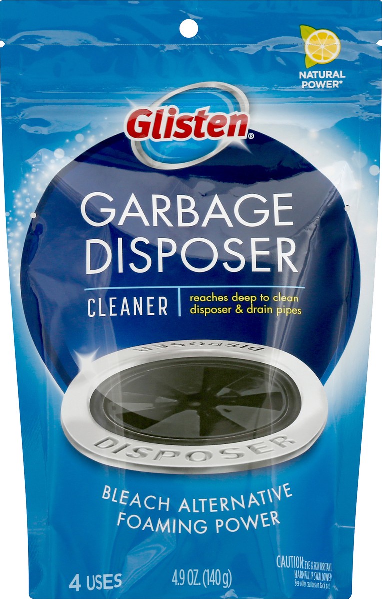 slide 1 of 10, Glisten Lemon Foaming Garbage Disposer Cleaner Plus Bleach Alternative, 4.9 fl oz