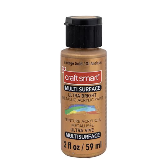 slide 1 of 5, Multi-Surface Ultra Bright Metallic Paint By Craft Smart, 2 fl oz