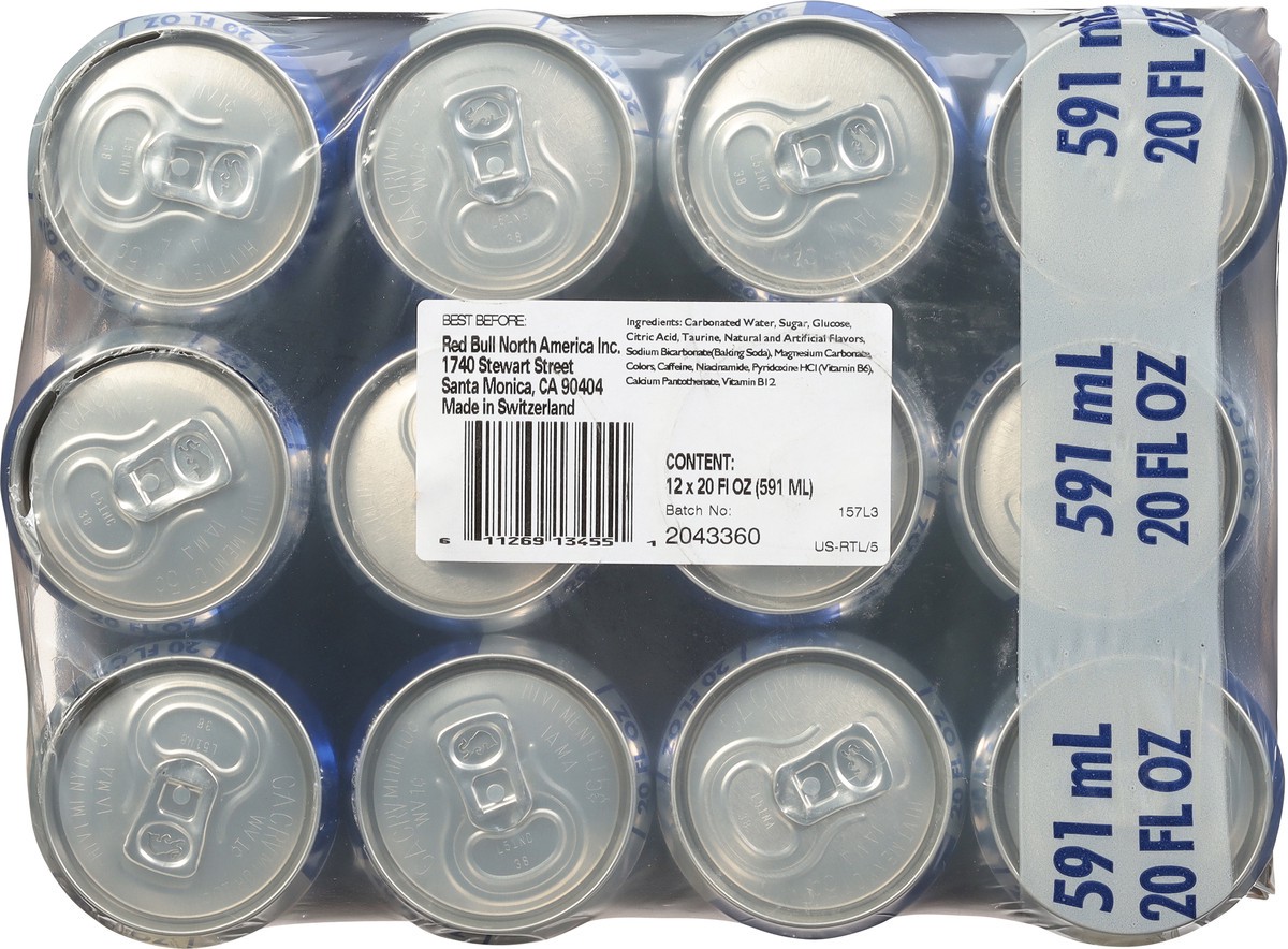 slide 5 of 9, Red Bull Energy Drink 12 - 20 fl oz Cans, 