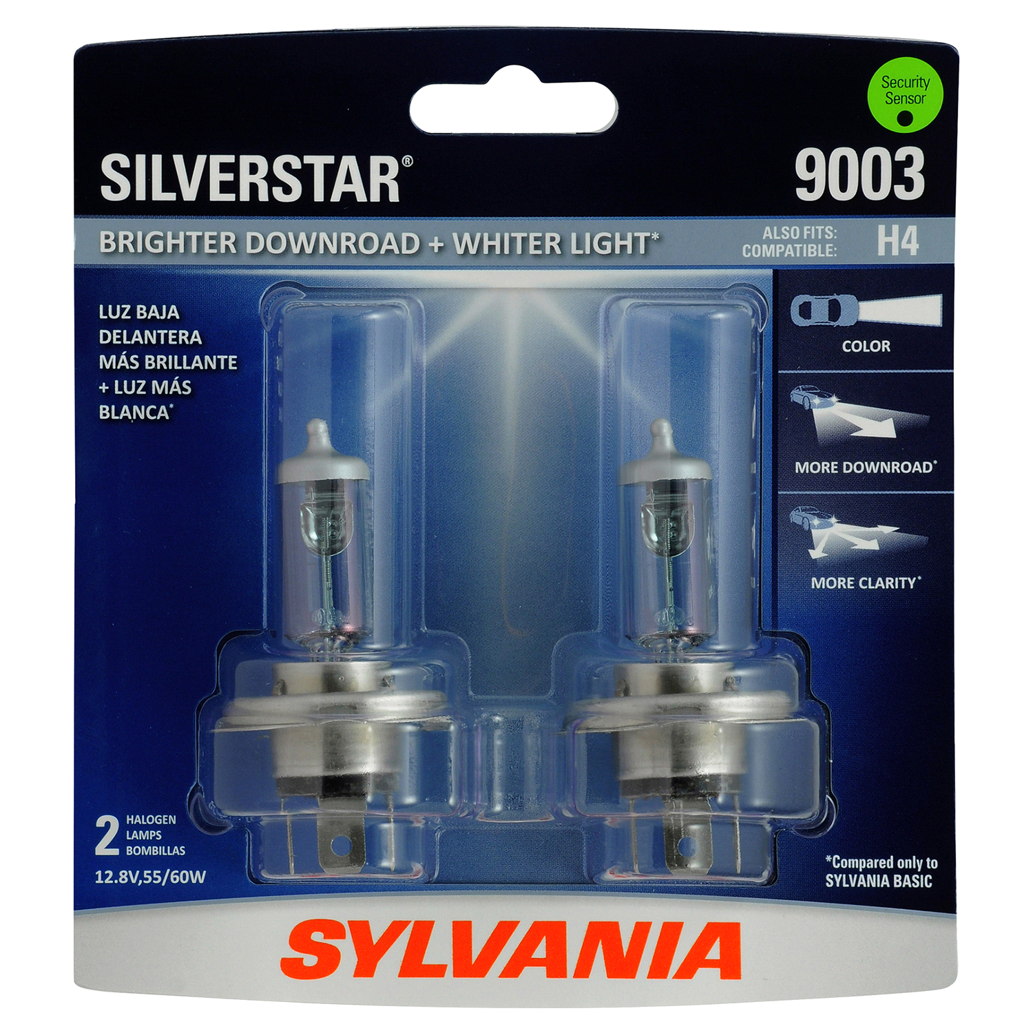 slide 1 of 4, Sylvania 9003 SilverStar Headlight, 2 ct