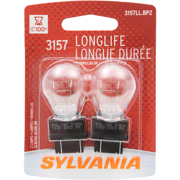 slide 1 of 6, Sylvania Long Life Mini Bulb, 3157LL, 2 ct