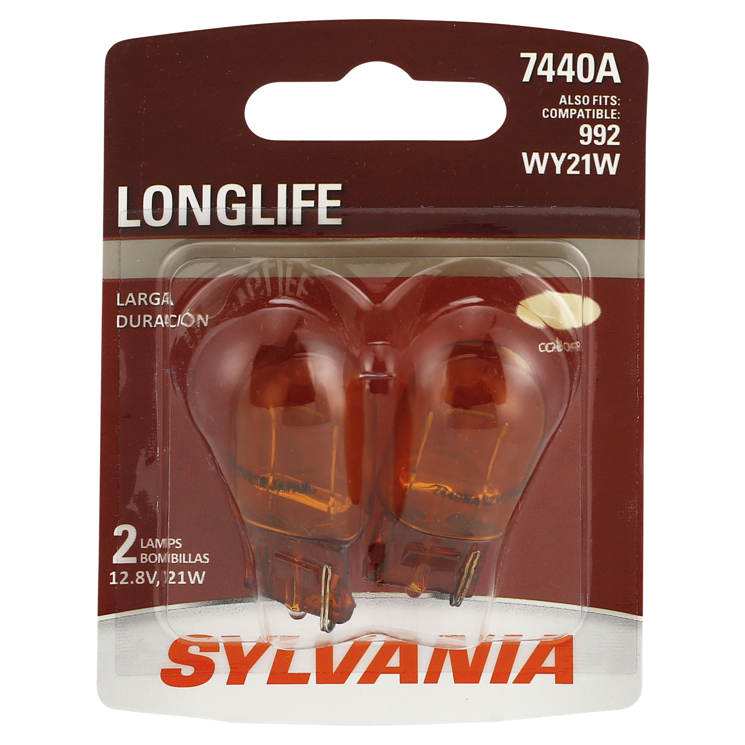 slide 1 of 1, Sylvania Long Life Amber Mini 7440All, 3.4 fl oz