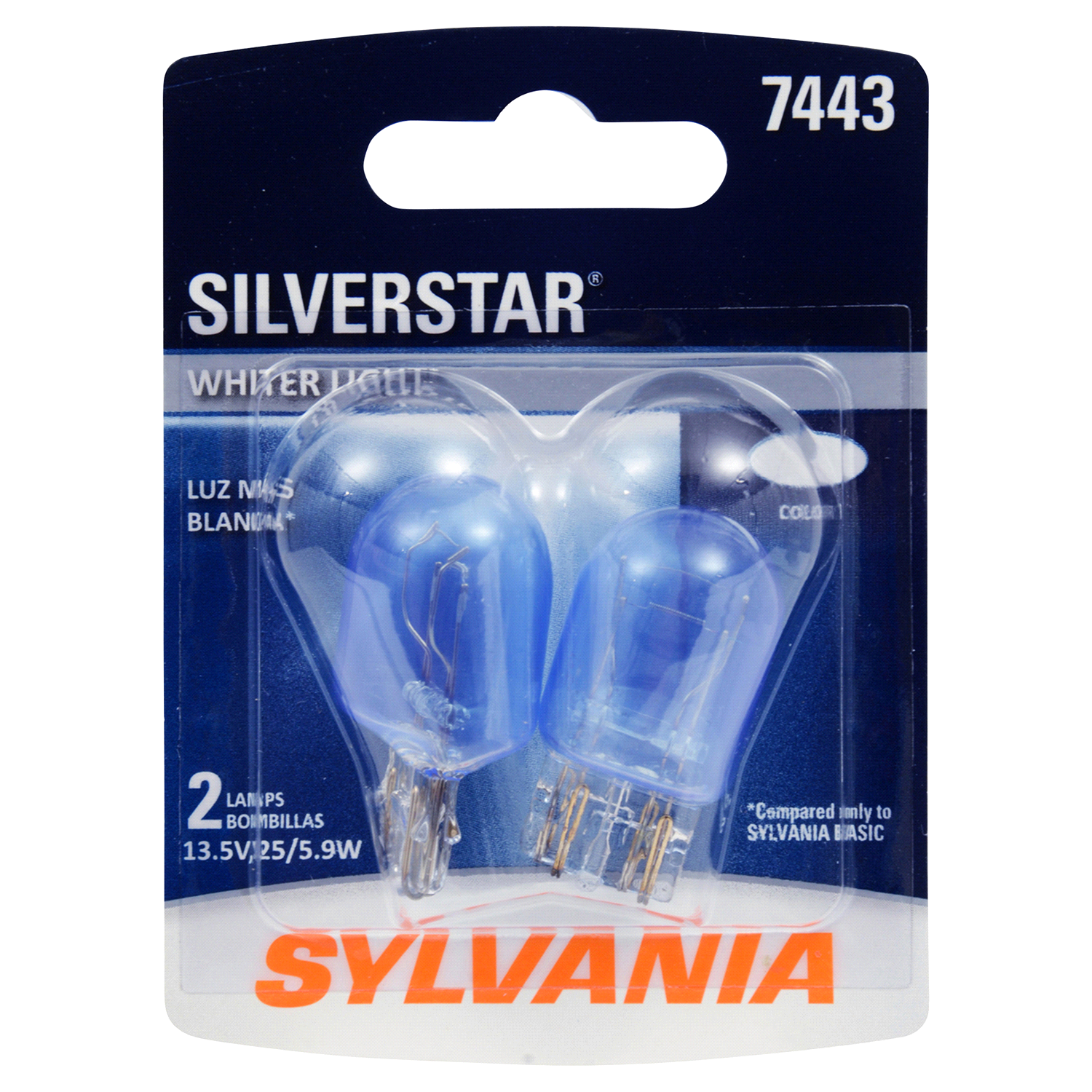 slide 1 of 4, Sylvania 7443 SilverStar, 1 ct