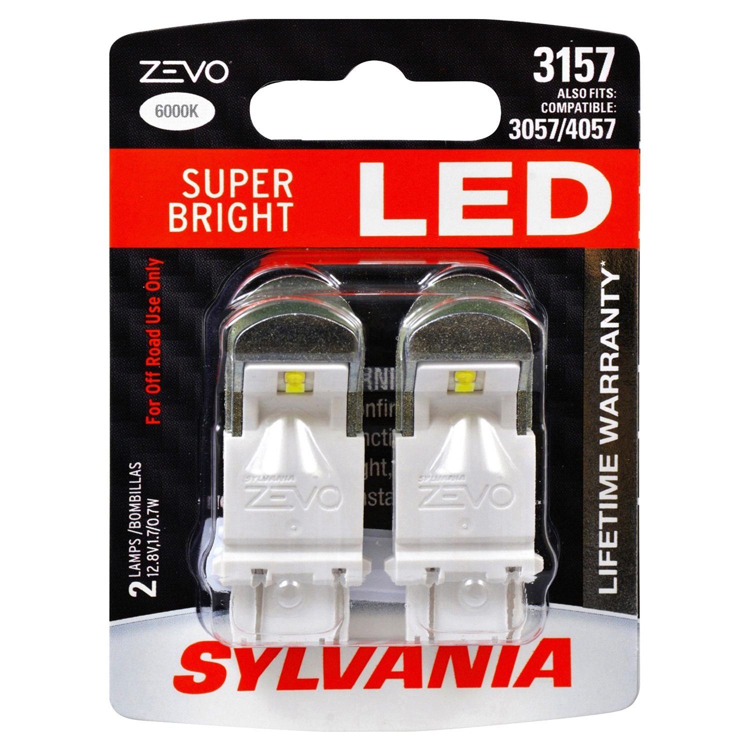 slide 1 of 4, Sylvania 3157 Zevo Led, 2 ct