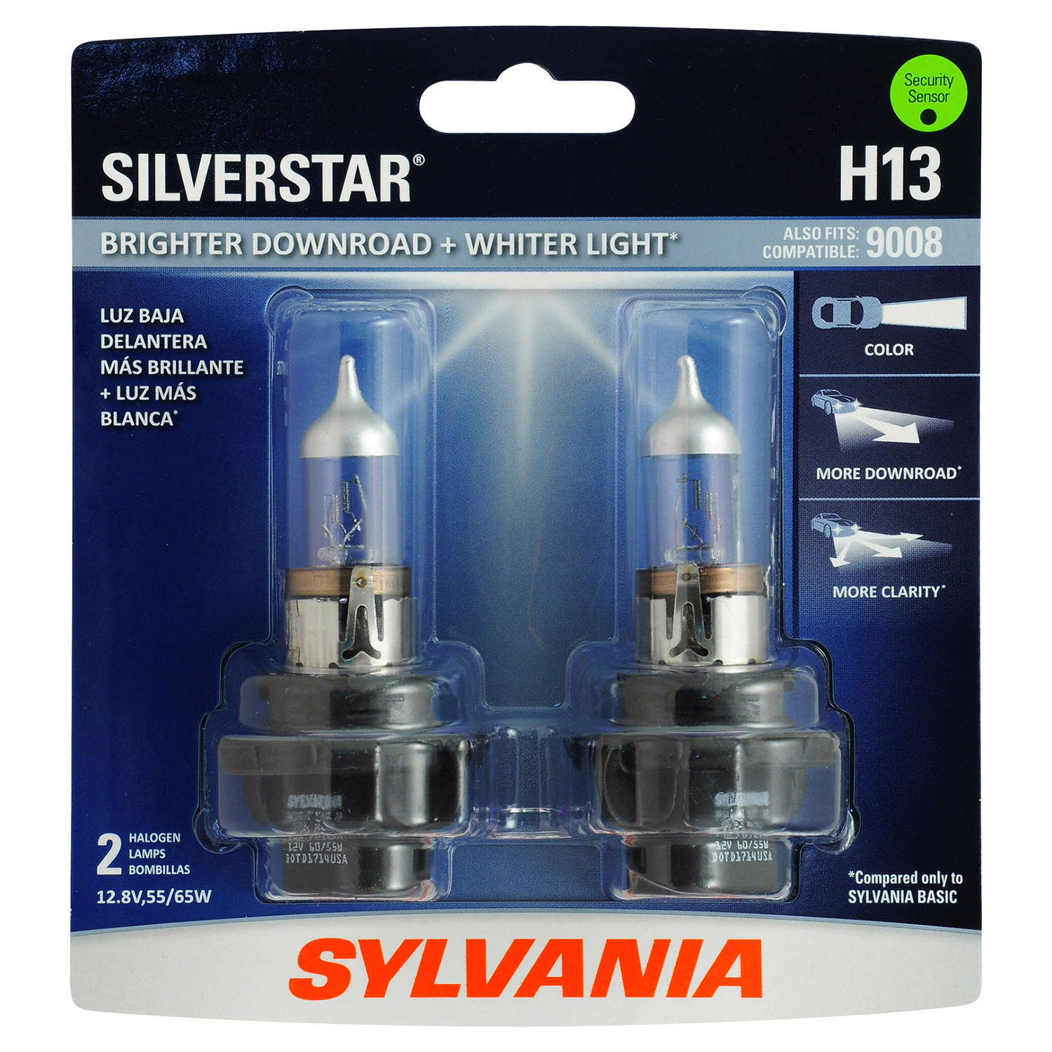 slide 1 of 4, Sylvania H13 SilverStar Headlight, 2 ct