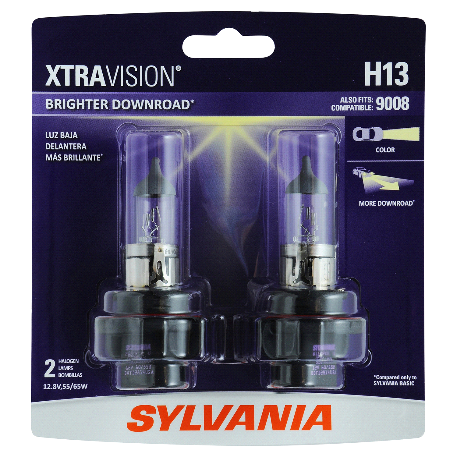 slide 1 of 4, Sylvania H13 XtraVision Headlight, 2 ct