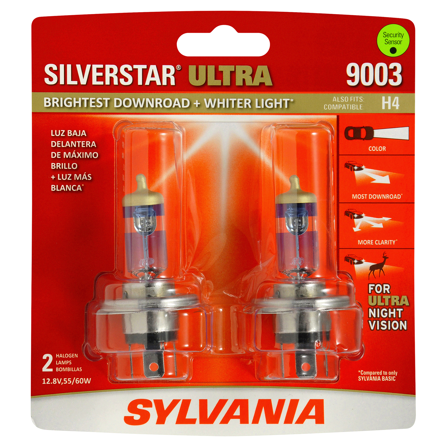 slide 1 of 4, Sylvania 9003 SilverStar Ultra Headlight, 2 ct