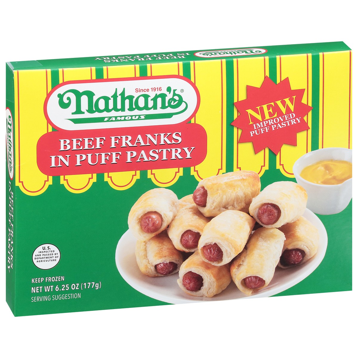slide 5 of 9, Nathan's Famous Nathans Famous Franks In A Blanket 10Pc, 7.5 oz
