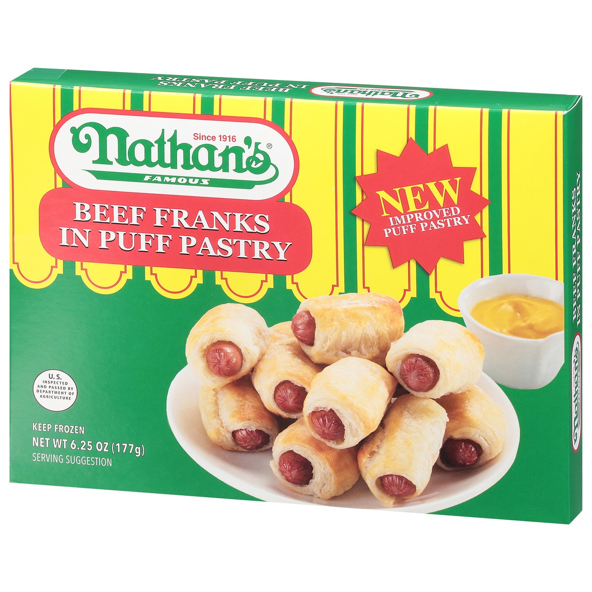 slide 6 of 9, Nathan's Famous Nathans Famous Franks In A Blanket 10Pc, 7.5 oz
