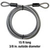 slide 3 of 5, Master Lock Steel Cable With Looped Ends 72DPF, 15 foot long, 15 ft