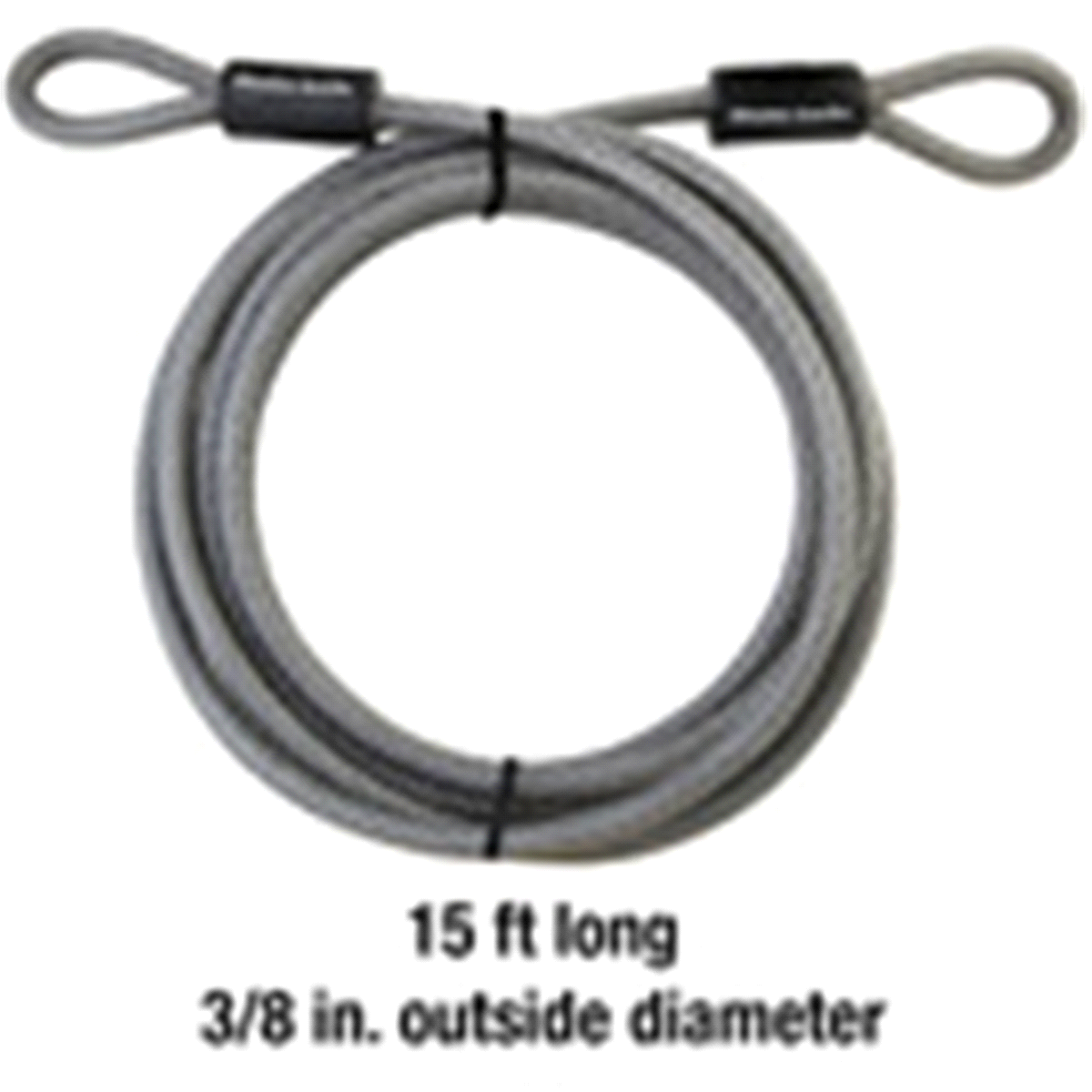 slide 4 of 5, Master Lock Steel Cable With Looped Ends 72DPF, 15 foot long, 15 ft