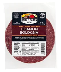 John F Martin Sliced Lebanon Bologna 12oz - 12 Oz