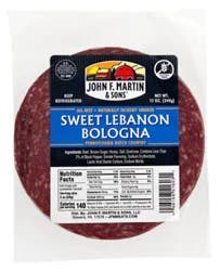 John F Martin Sliced Sweet Lebanon Bologna 12oz - 12 Oz