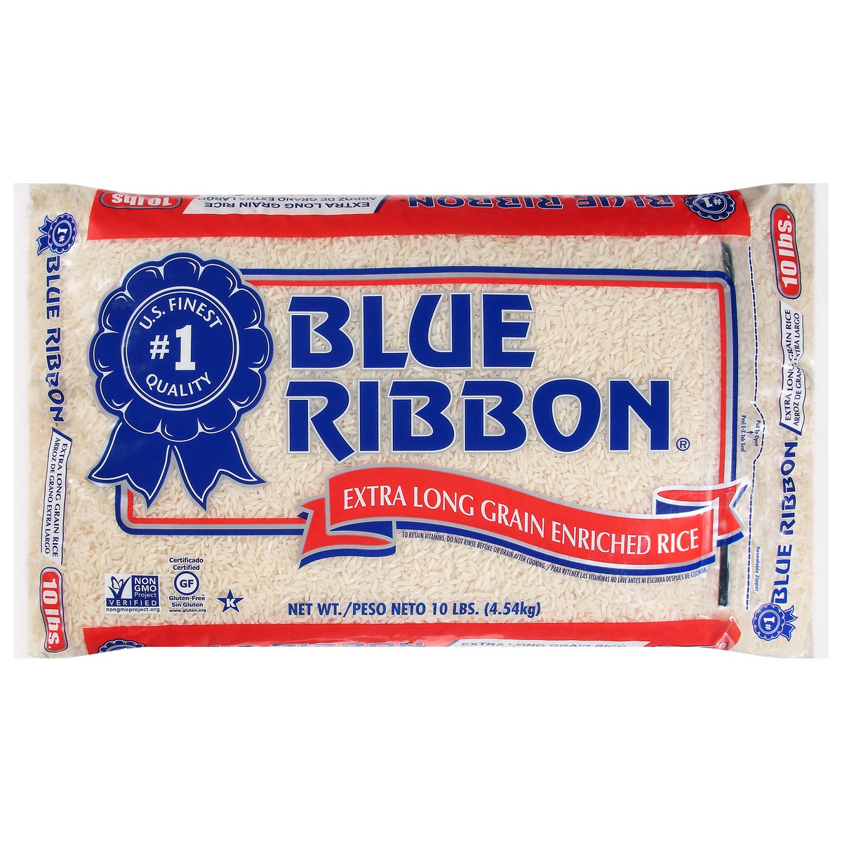 slide 1 of 5, Blue Ribbon Extra Long Grain Enriched Rice 10 lb, 10 lb