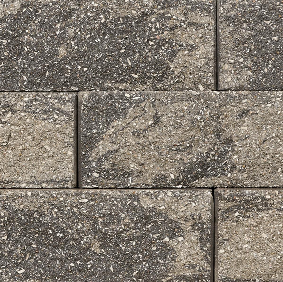 slide 4 of 4, 4-in H x 11.7-in L x 7-in D Grey/Char Concrete Retaining wall block, 1 ct