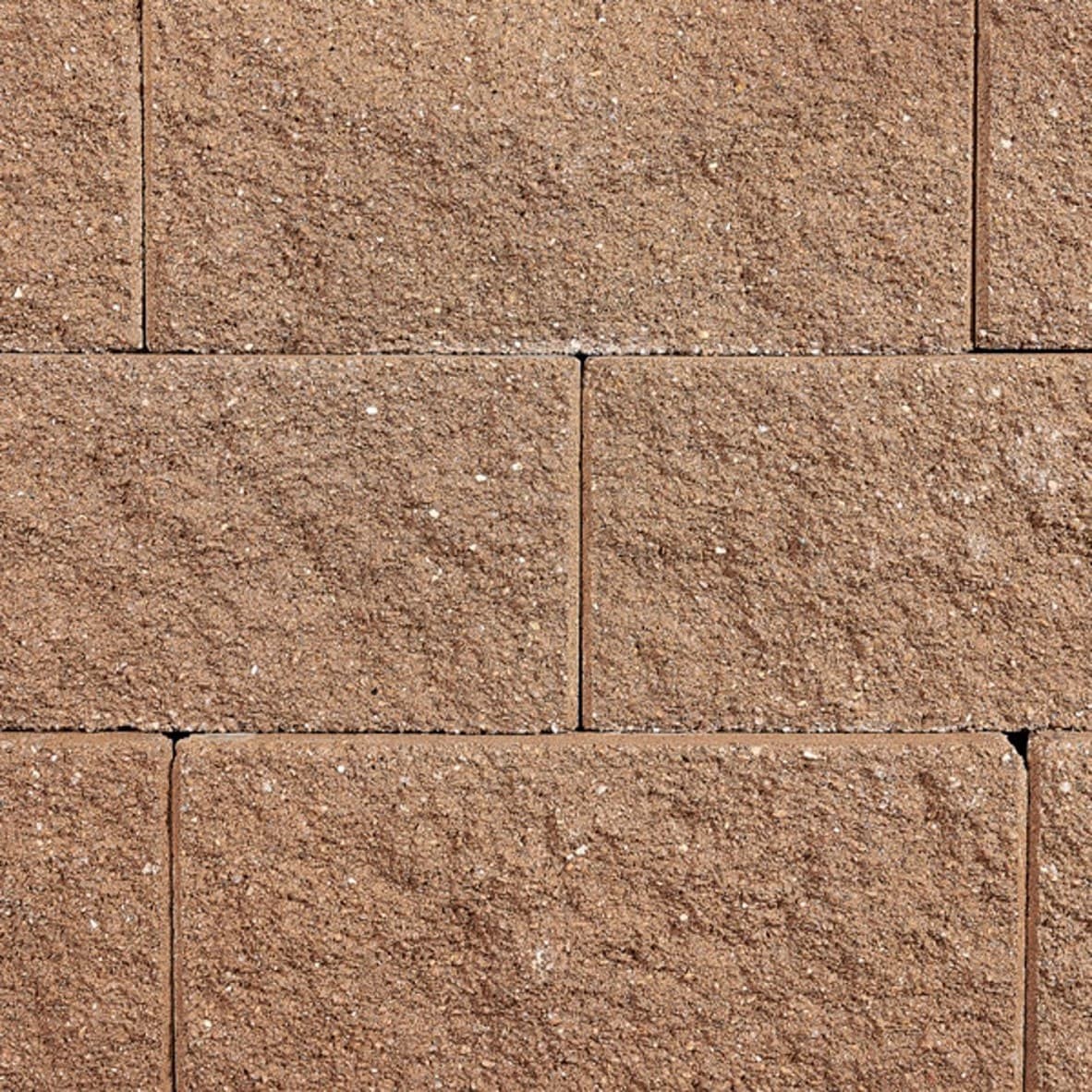 slide 4 of 4, 4-in H x 11.7-in L x 7-in D Walnut Concrete Retaining wall block, 1 ct