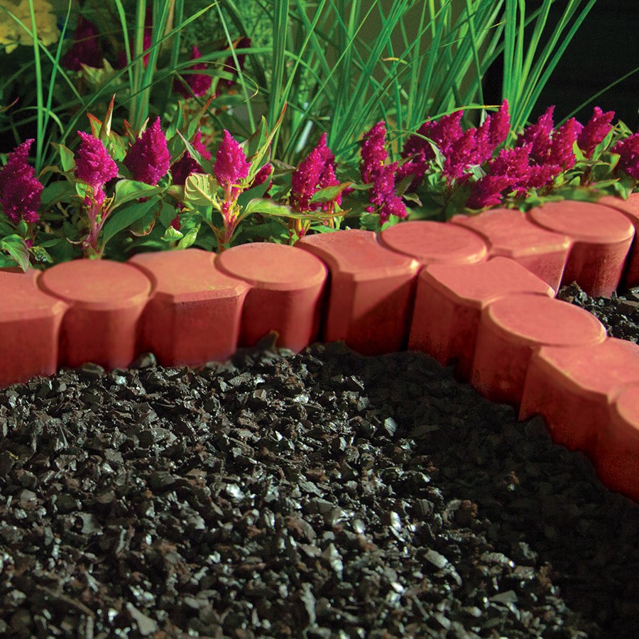 slide 2 of 5, 12-in L x 3-in W x 3-in H Red Concrete Straight edging stone, 1 ct