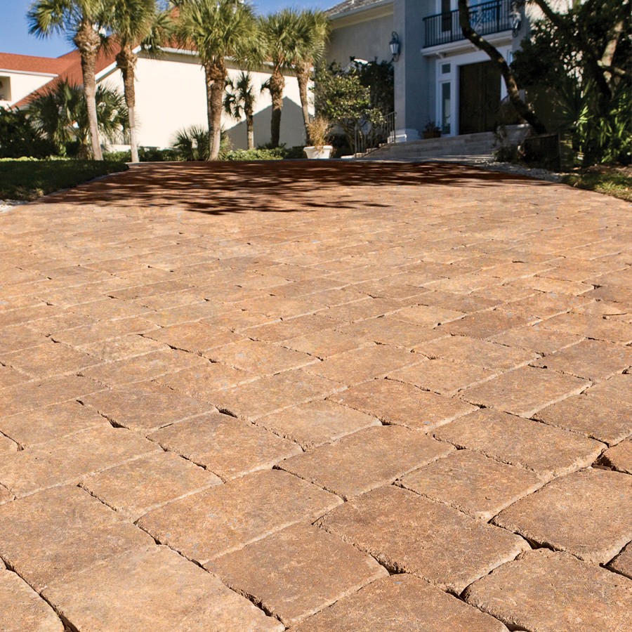 slide 2 of 6, 6-in L x 6-in W x 2-in H Square Tan/Brown Concrete Paver, 1 ct