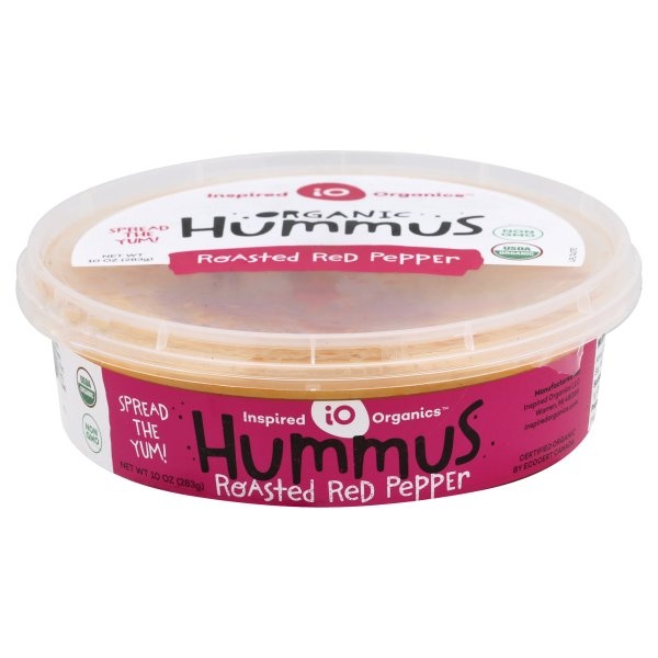 slide 1 of 1, Inspired Organics Roasted Red Pepper Hummus, 10 oz