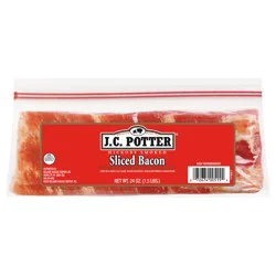 J.C. Potter Hickory Smoked Sliced Slab Bacon