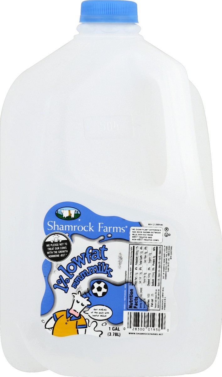 slide 2 of 6, Shamrock Farms 1% Low Fat Milk - 1 Gal, 1 gal