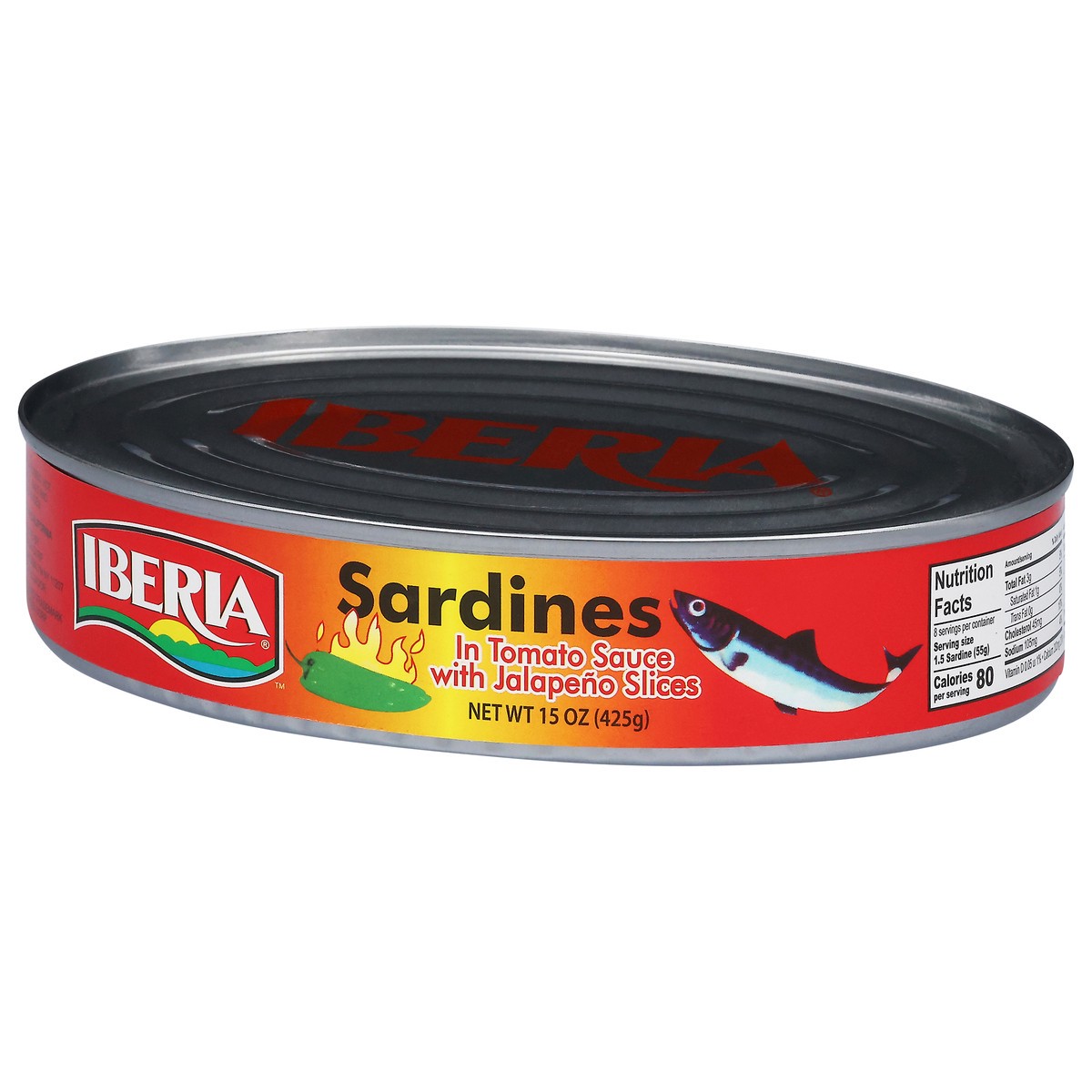 slide 4 of 13, Iberia Sardines in Tomato Sauce with Jalapeno Slices 15 oz, 15 oz