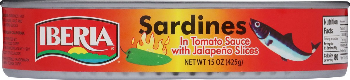 slide 2 of 13, Iberia Sardines in Tomato Sauce with Jalapeno Slices 15 oz, 15 oz