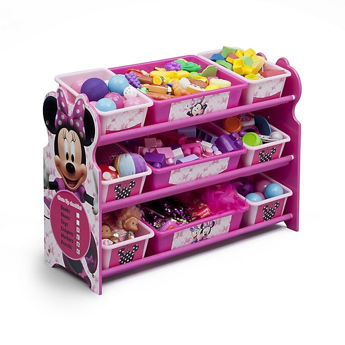 slide 1 of 5, Delta Children Delta Disney Minnie Mouse 9-Bin Organizer - Pink, 1 ct