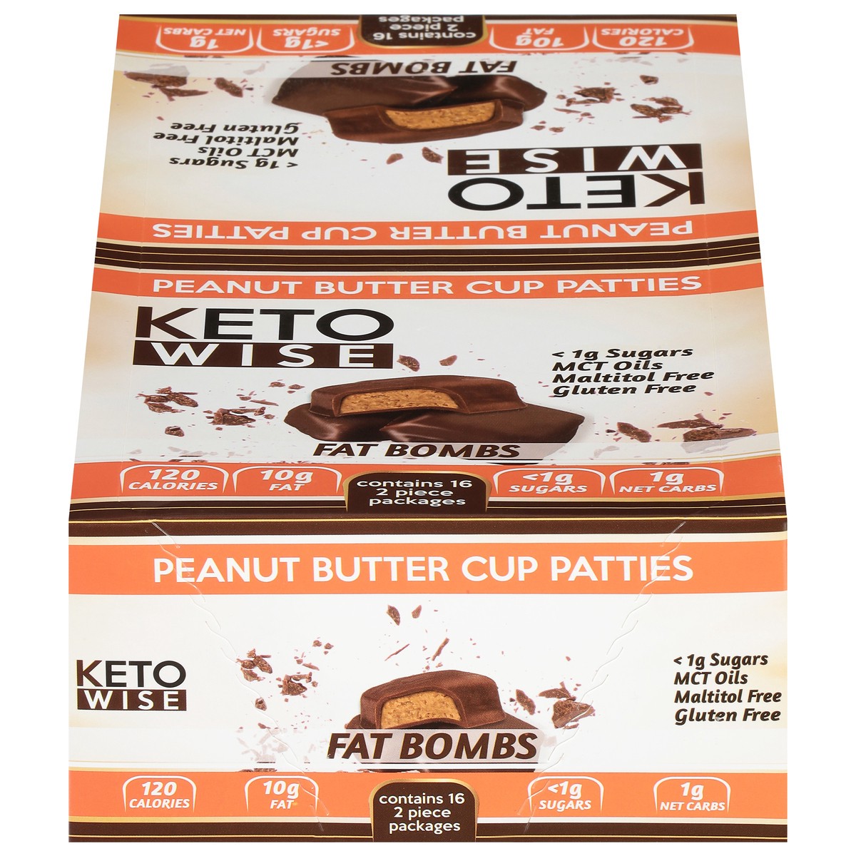 slide 2 of 13, Keto Wise Peanut Butter Cup Patties Fat Bombs 16 ea, 16 ct