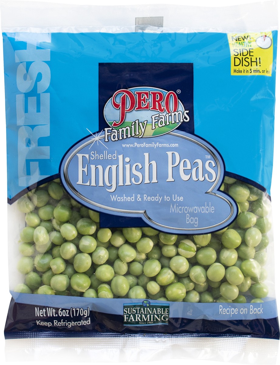 slide 3 of 9, Pero Family Farms Shelled English Peas 6 oz, 6 oz