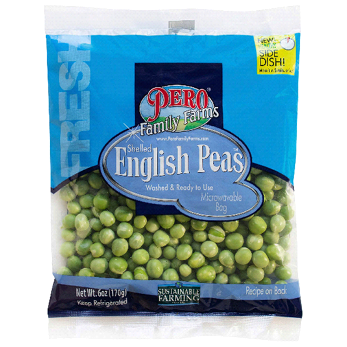 slide 1 of 1, Pero Family Farms Pero Family Farm English Peas, Shelled, Bag, 6 oz