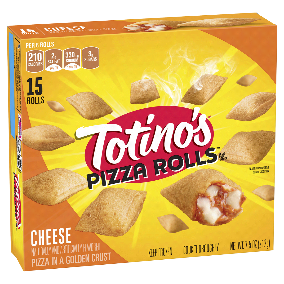 slide 1 of 3, Totino's Cheese Pizza Rolls, 7.5 oz
