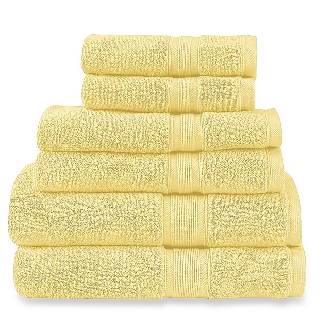 slide 1 of 7, Wamsutta Icon PimaCott Bath Towel Set - Sunshine, 6 ct