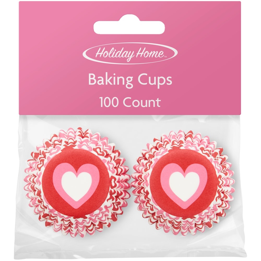 slide 1 of 1, Everyday Living Holiday Home Hearts Mini Baking Cups, 100 ct