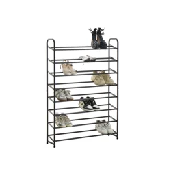Rh 8-Tier 40 Pair Shoe Rack Gray