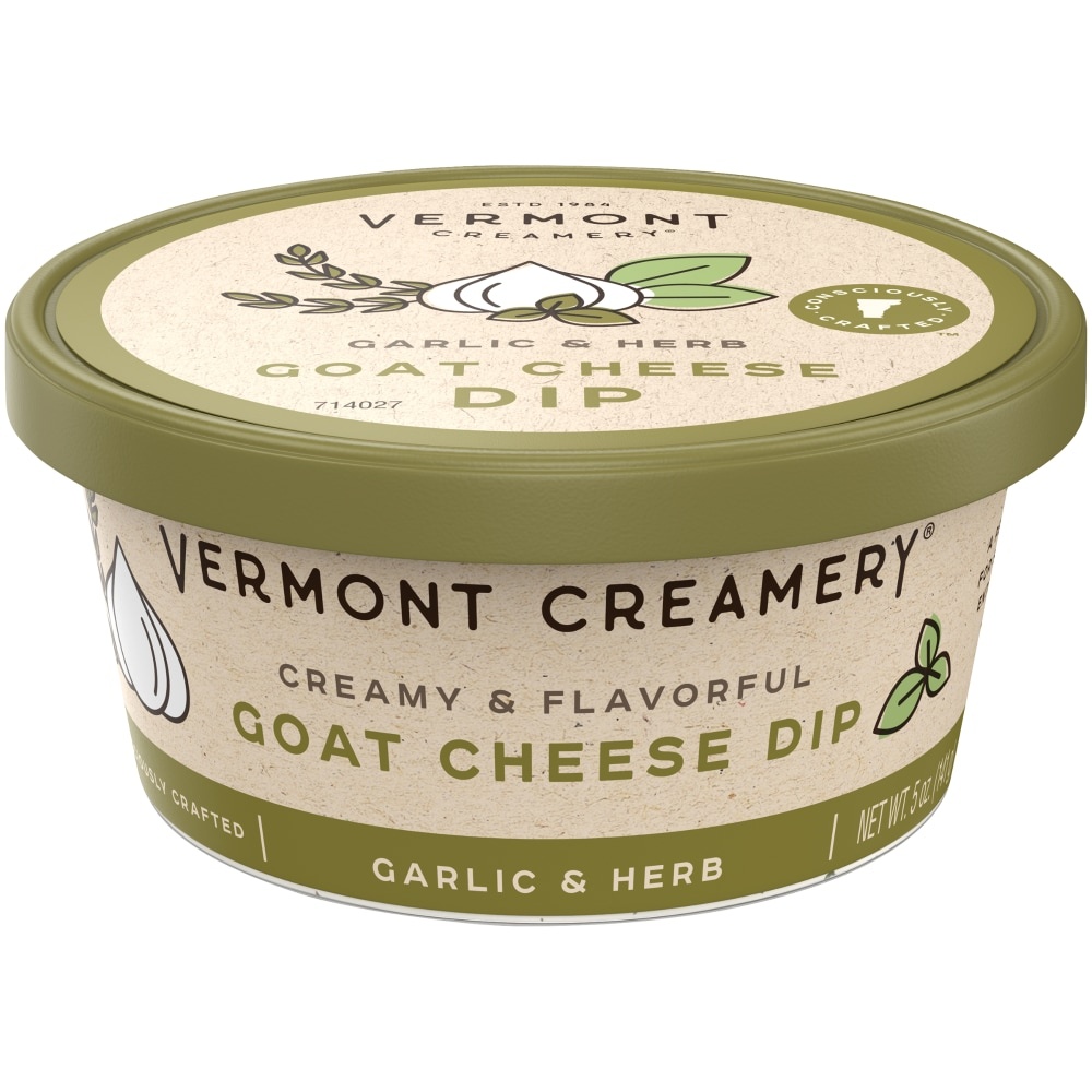 slide 1 of 1, Vermont Creamery Garlic And Herb Goat Cheese Dip, 5 oz