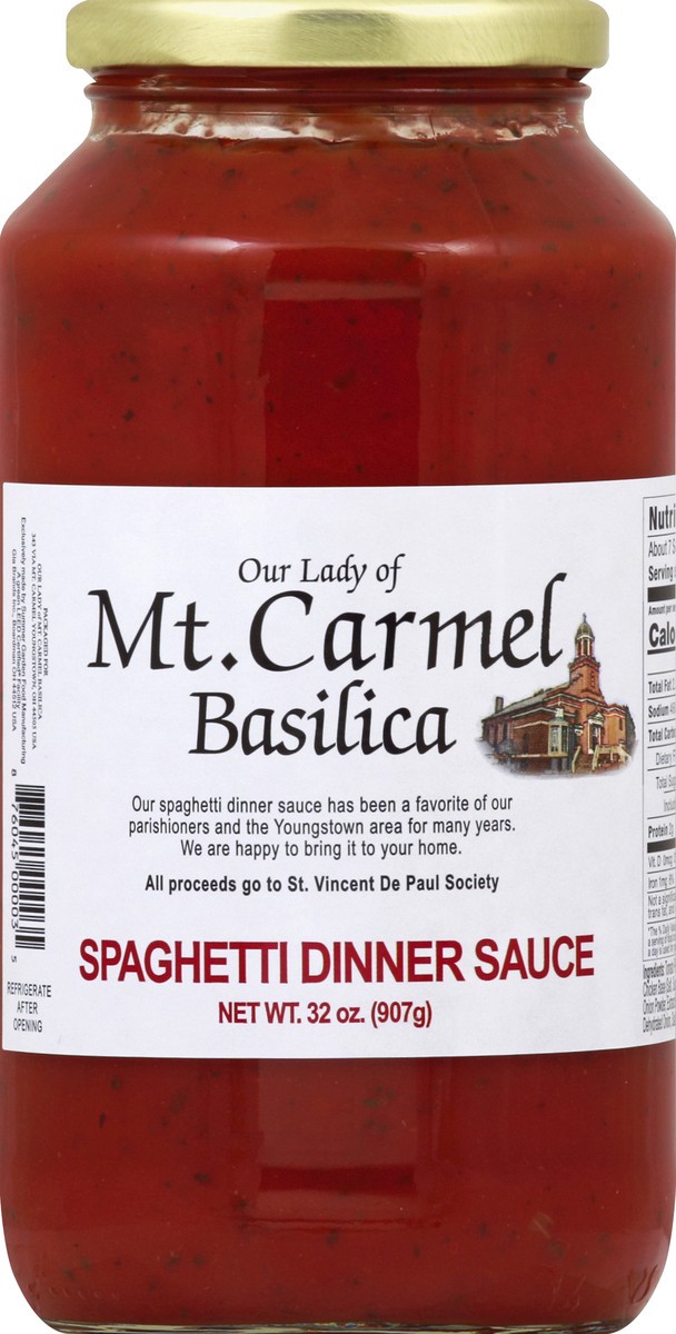 slide 5 of 6, Our Lady of Mt Carmel Basilica Mount Carmel Spaghetti Dinner Sauce 32Oz, 32 oz