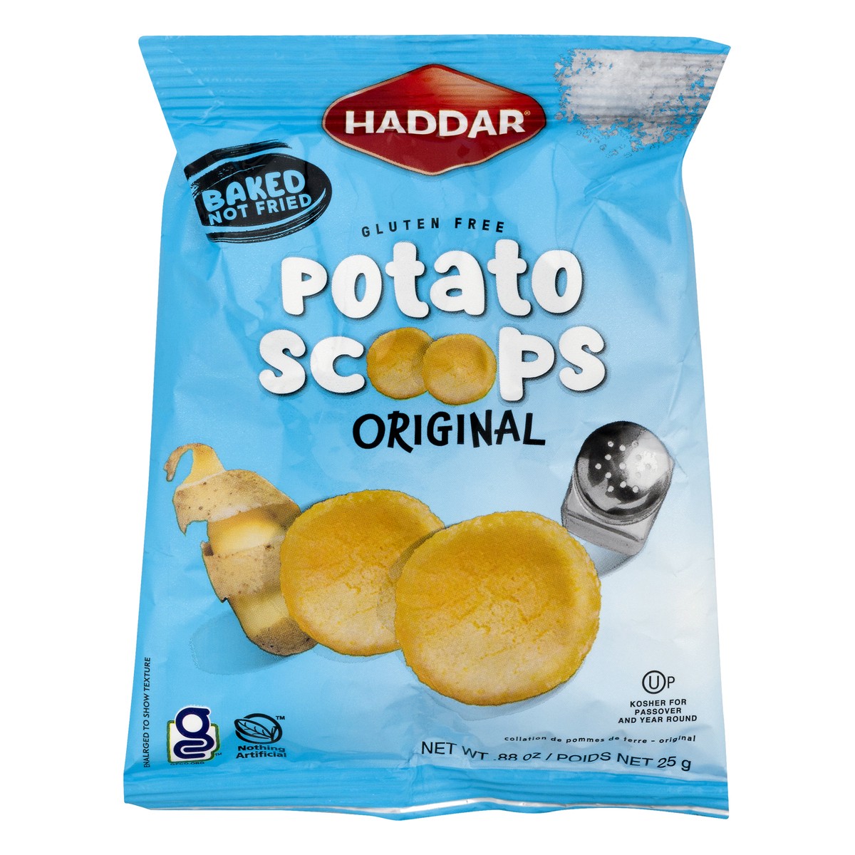 slide 1 of 10, Haddar Original Potato Snacks, 0.88 oz