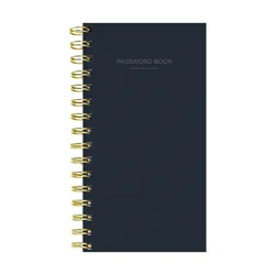 TF Publishing Black Spiral Password Book