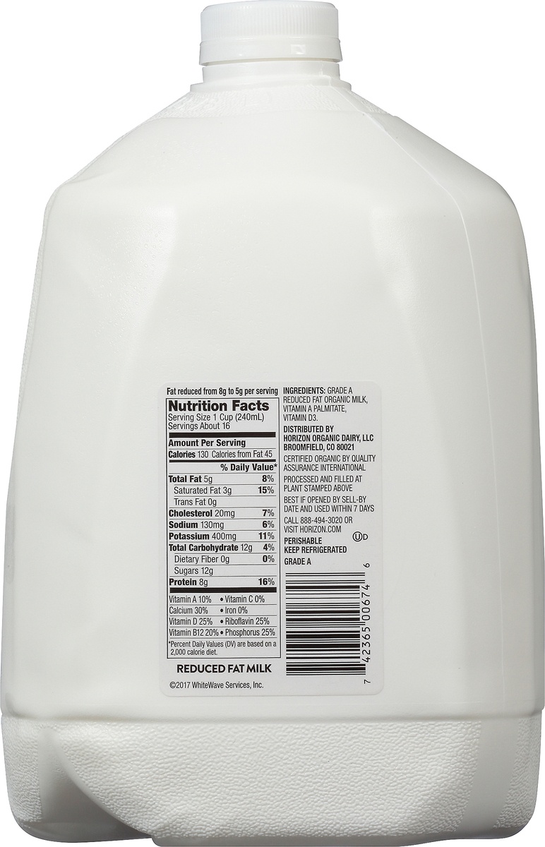 slide 10 of 10, Horizon Organic 2% Reduced Fat High Vitamin D Milk, 128 fl oz